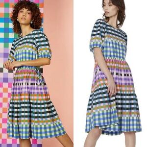 GORMAN “Cross Check ” Colourful Cotton Dress Size 6